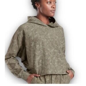 Athleta Hoodie Sweatshirt Womens Medium Camo Print Long Sleeve Pullover‎